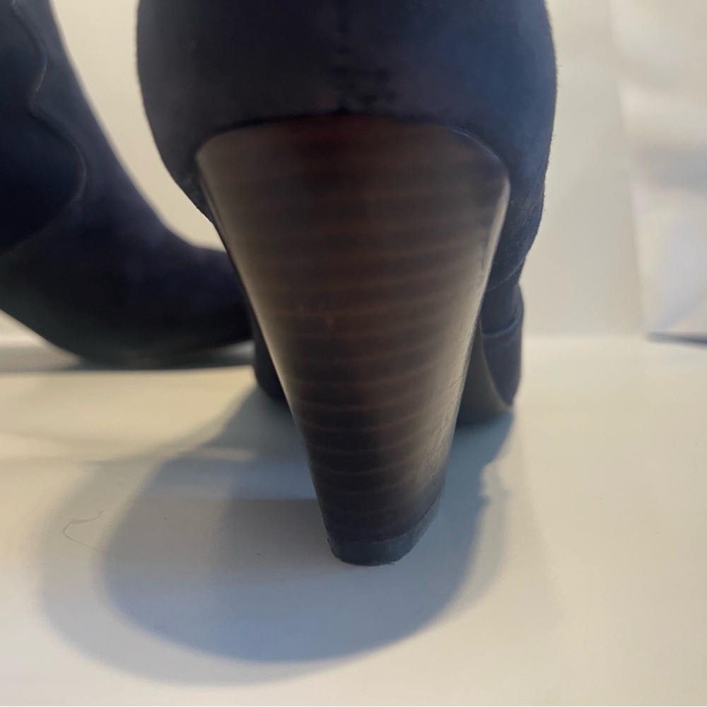ASH GANG NAVY BLUE SUEDE BOOTIE SZ 40 VGUC WESTERN COWGIRL - Picture 7 of 12